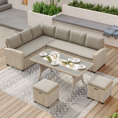 Jett 6-Person Seating Group with Polyester Cushions