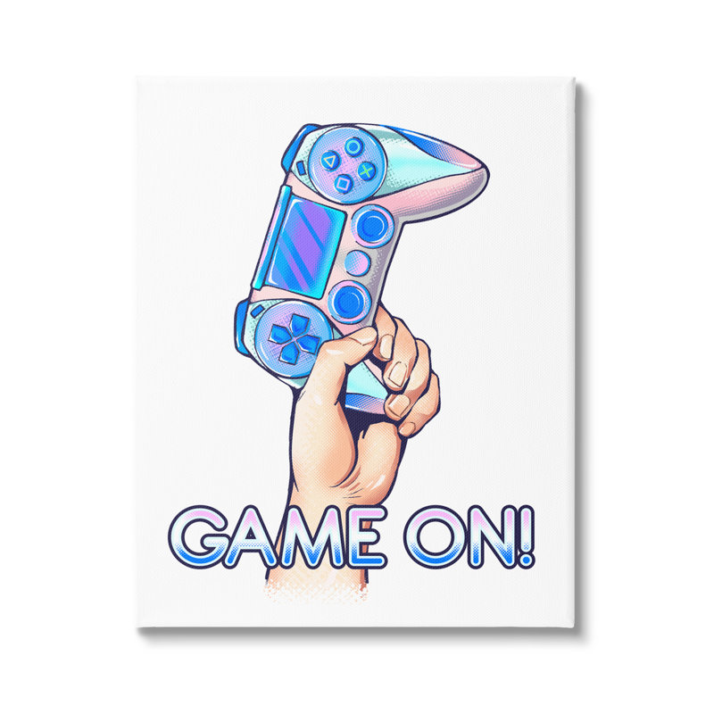«Game on Text» par Ziwei Li - Illustration, Toile tendue, H 20 po x l 16 po x P 1,5 po