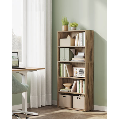 Bookshelf, 5-Tier Bookcase, Storage Shelving Unit, Display Shelf With Open Compartments, Adjustable Storage Shelves, For Living Room, Home Office, Bedroom, Cloud