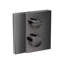 AXOR Edge Diamond Cut Thermostatic Trim with Volume Control and Diverter Valve Trim Only-63222544