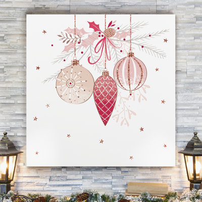 « pretty rose baubles », impression sur toile tendue