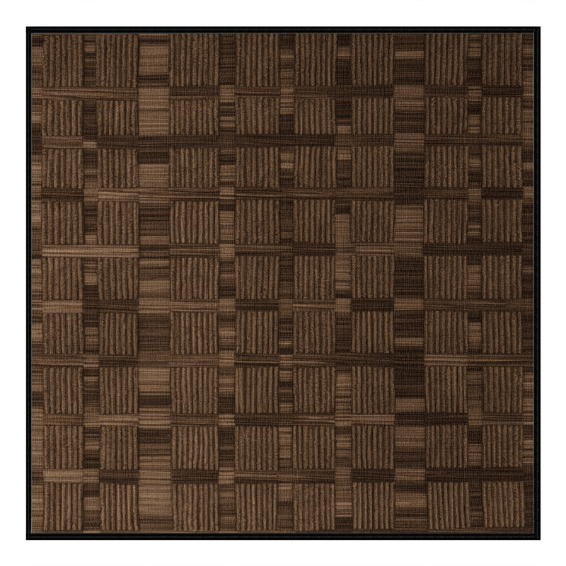 Machine Washable Checkered Brown Area Rug