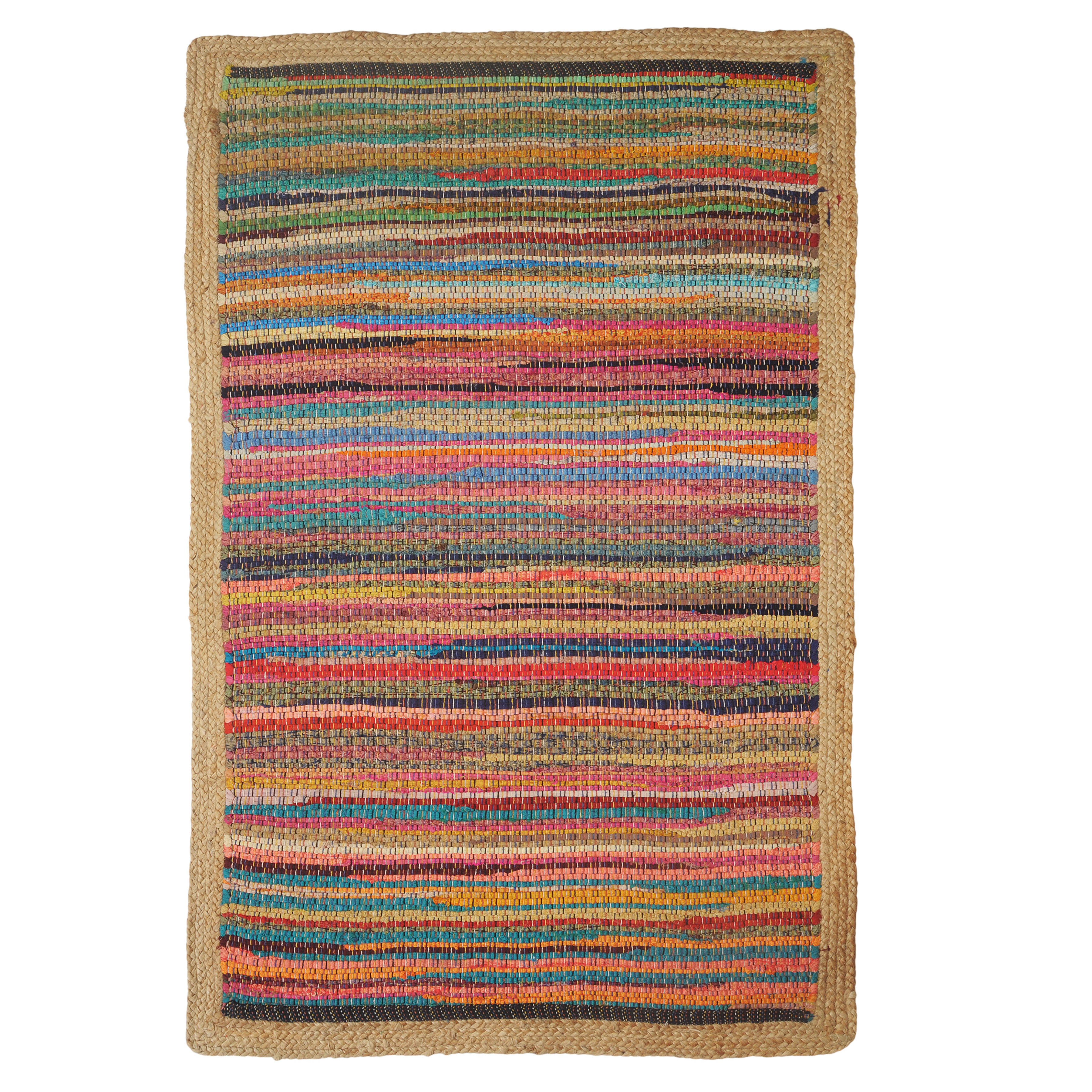 Woven Multi Rug Rajani Home Handmade Multicolor Striped Reversible Woven Area Rug | Wayfair