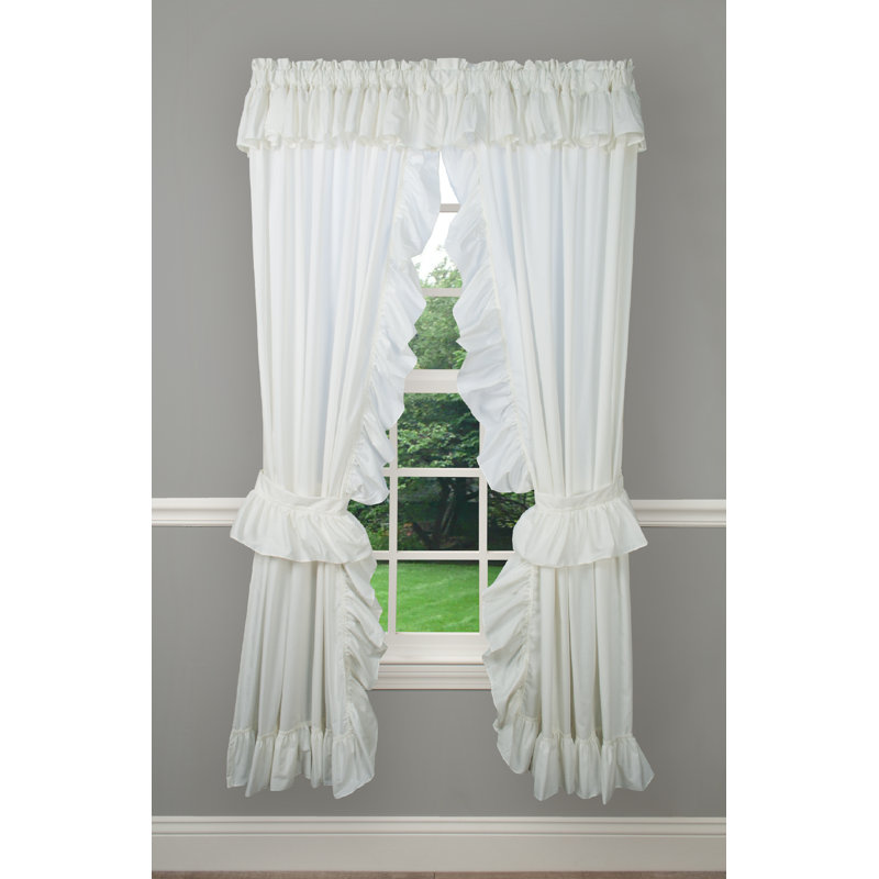 Paire de rideaux transparents avec passe-tringle Aashriya, Naturel, l 40 po x L 72 po