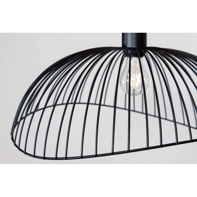 Asuka 1 - Light Black Geometric Pendant, 24cm H x 48cm W x 43cm D