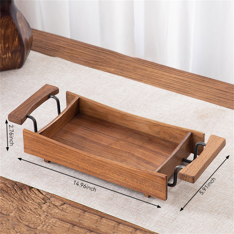 Julene Wood Tray, 2.76" H x 14.96" W x 5.91" D