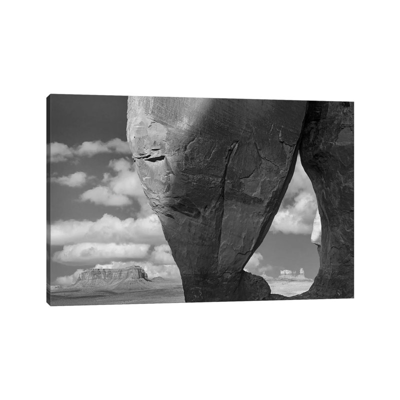 Buttes seen through Teardrop Arch, Monument Valley, Arizona 1 Piece Wall Art on Canvas, 45.72cm H x 66.04cm W