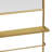 Metal Framed Wall Mirror with Shelf and Rods