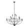 Orono 12 - Light Graceful Curve Candlestick Metal Chandelier