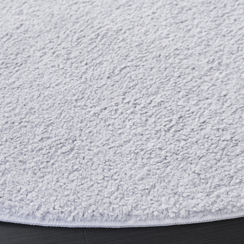 Boucle 100 Performance Machine Washable Solid Color Rug, Round 6'