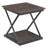 Modern Brown 18.5" Square Side Table with Compact Versatile Design-911607986