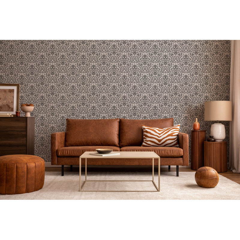 Nomad Ottoman Small 10' L x 24" W Wallpaper Roll, Grays, Premium Paper