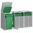 Vidaxl Wheelie Bin Storage For Triple Bins Gray 85"X31.9"X45.3" Steel-110584171