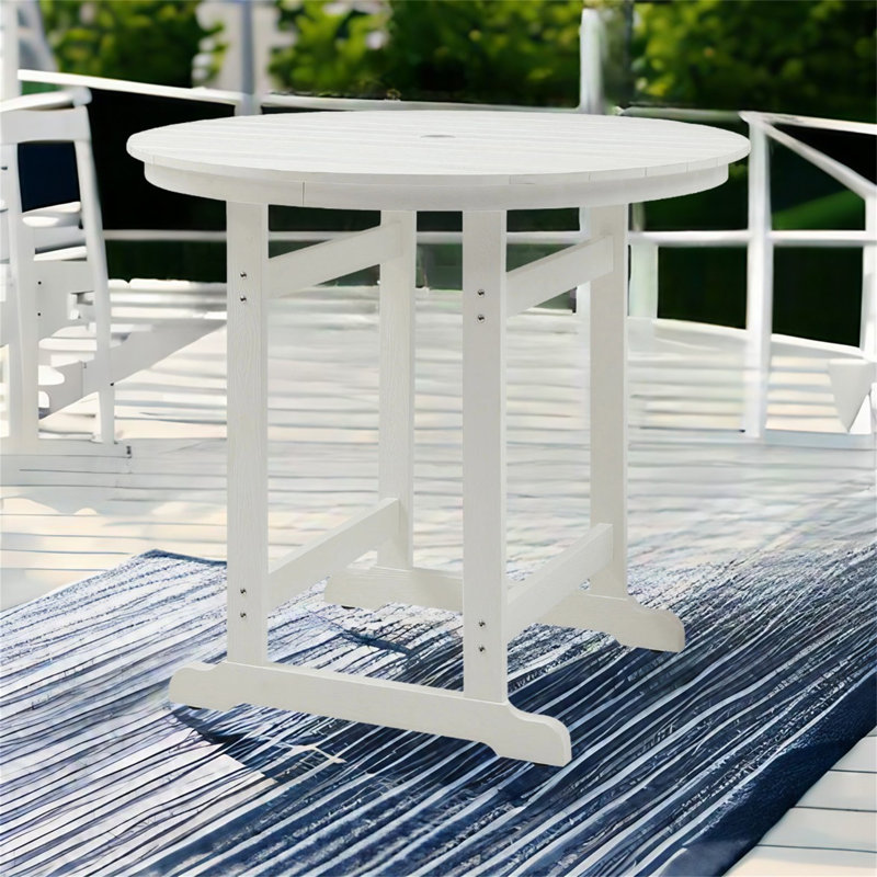 Table de bar en plastique, Blanc