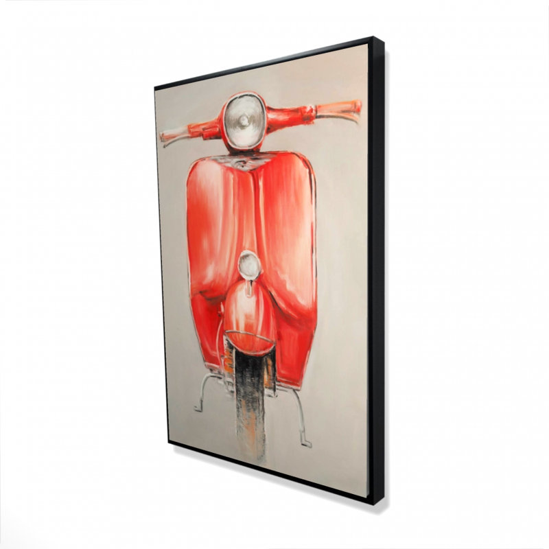 «Small Red Moped» sur toile