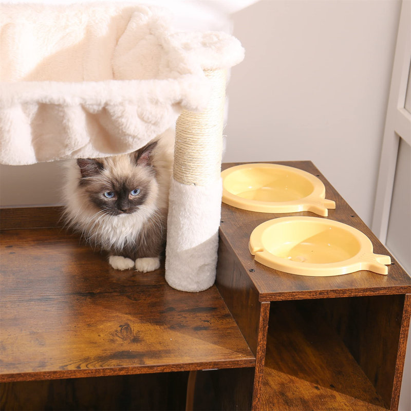 Fanka Cat Tree, 48.03" H x 17.72" W x 28.35" L, Brown