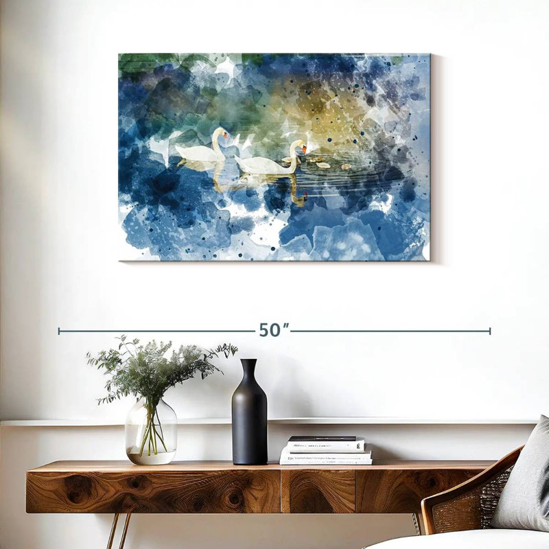 Brampt Wooing Swans, 24" H x 36" W