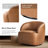 Croix 30.75"W Modern Leather Swivel Barrel Chair with Fully Assembled-1395008559