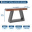 Console de 55 po de style campagnard, canapé à 2 niveaux en bois avec tablette ouverte, table d'entrée rustique-897985275
