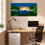 Ensemble de 1 tableau sur toile tendue représentant un paysage tropical au coucher du soleil-1546530485