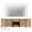 Corretta TV Stand, Home Entertainment Center With Electric Fireplace For Large TV Console With Charging Station-819591487