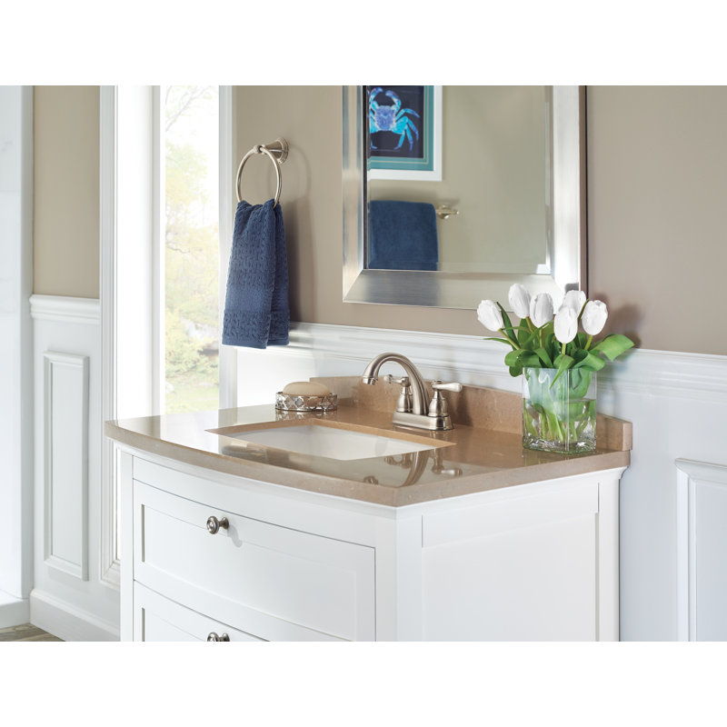 Windemere Centerset Bathroom Faucet with Drain Assembly, 2-handle Bathroom Sink Faucet, Brilliance Stainless