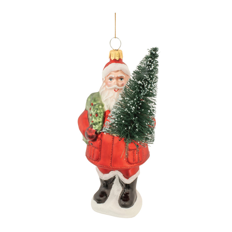 Santa w/Tree Ornament