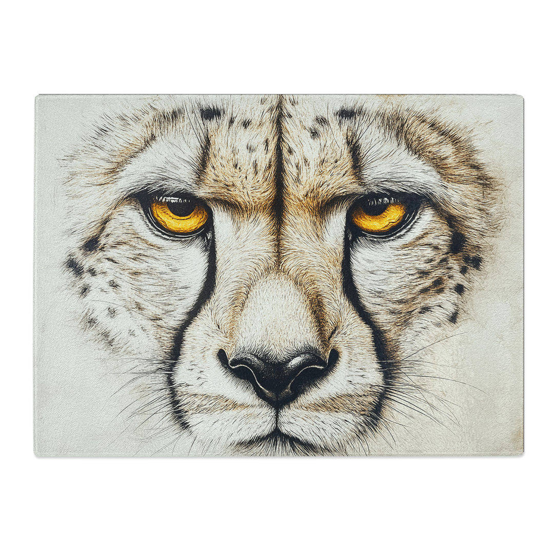 Cheetah Vol.3  Glass Chopping Board