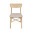 Ensemble de 2 chaises d'appoint rembourrées en tissu, brun clair et blanc délavé