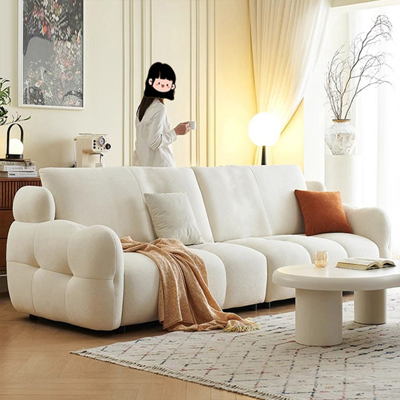Creamy white Polyester Modular Sofa