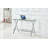 Haze Tempered Glass Computer Desk with Curved Edges
