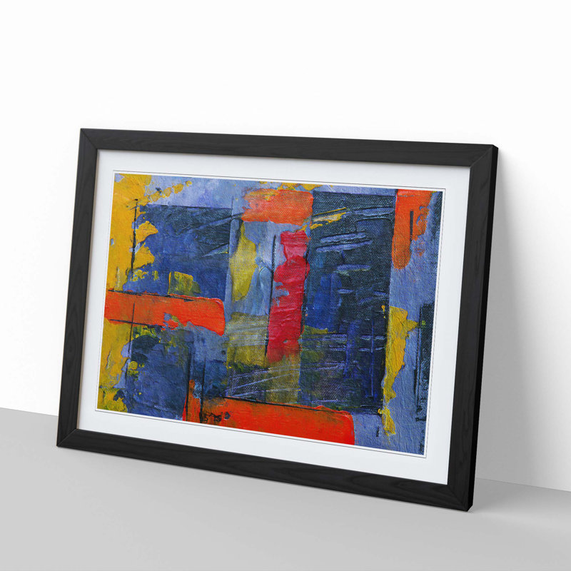 Abstract Vol.380 by S.Johnson - Framed Print, 33cm H x 45cm W x 2cm D, Black Framed