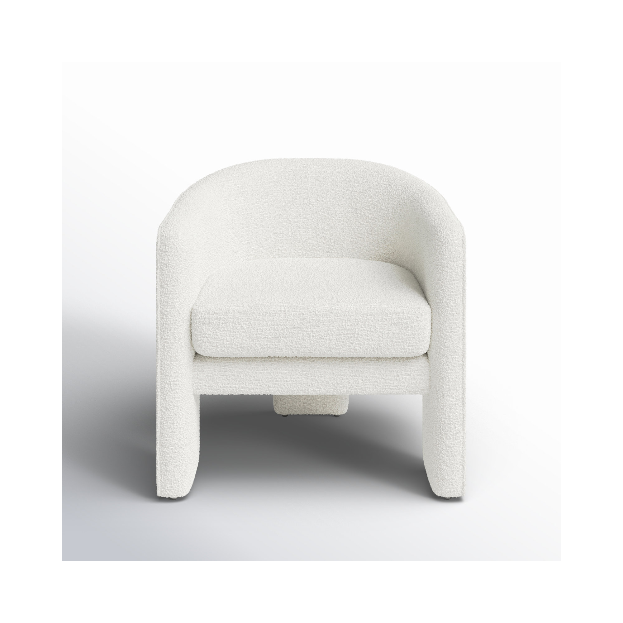 Upland Upholstered Armchair, Ivory Boucle
