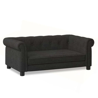 Soft and Comfortable Durable Elevated Dog Sofa Bed with Backrest and Armrests Rectangular Pet Sofas Couch for Small and Medium-sized Dogs