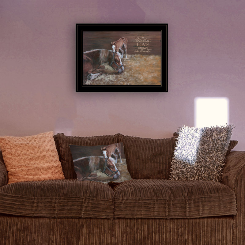 «A Mother Love (Horses)», art mural encadré pour salon, impression murale par Pam Britton