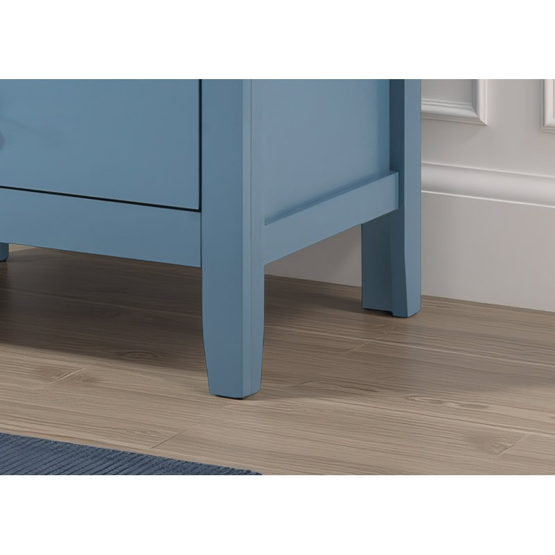 Ensemble de 2 tables de chevet 3 tiroirs gris, Sarcelle