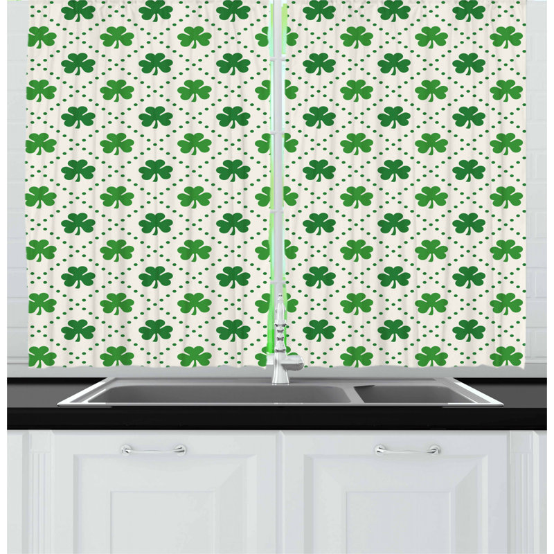 No Theme Pointed Kitchen Curtain