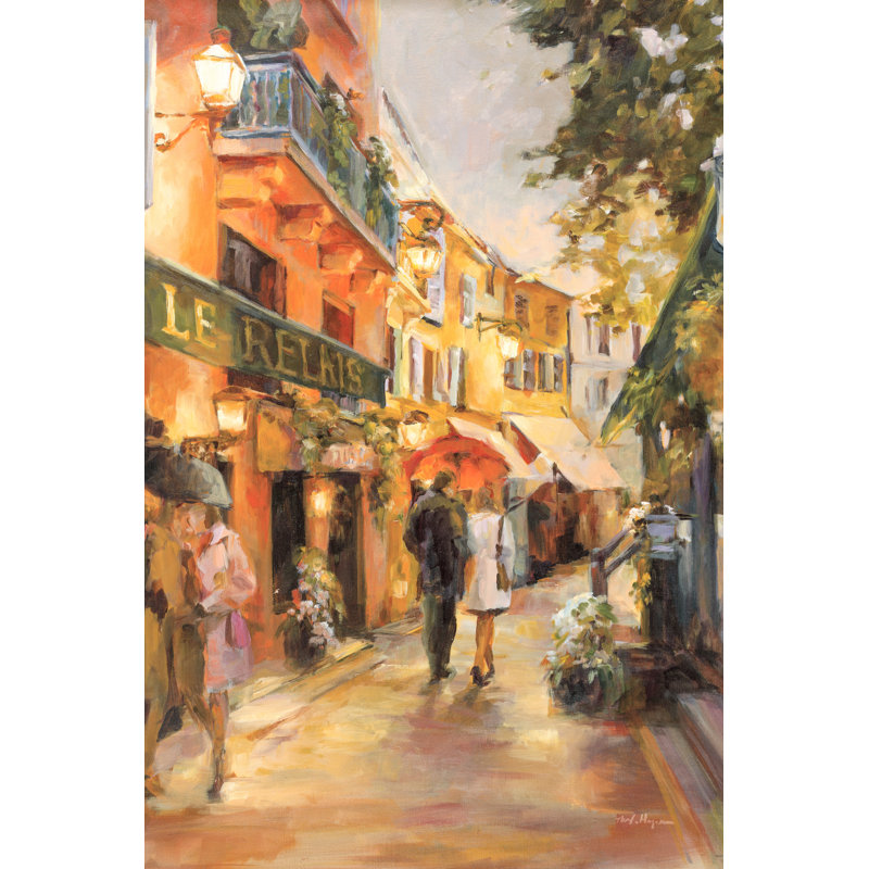 Promenade de Paris dans la culture du soir, H 24 po x l 48 po x P 1,5 po