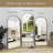Arched Full Length Mirror with Stand, Full Body Mirror