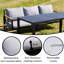 0cm Wide Straight Patio Sofa with Cushions