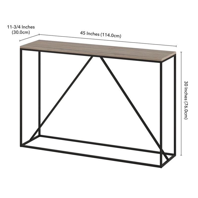 Nia Console Table, 30" H x 45" W x 11.75" D, Gray Wash