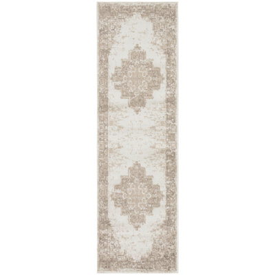 Burnie Oriental Ivory/Beige Area Rug