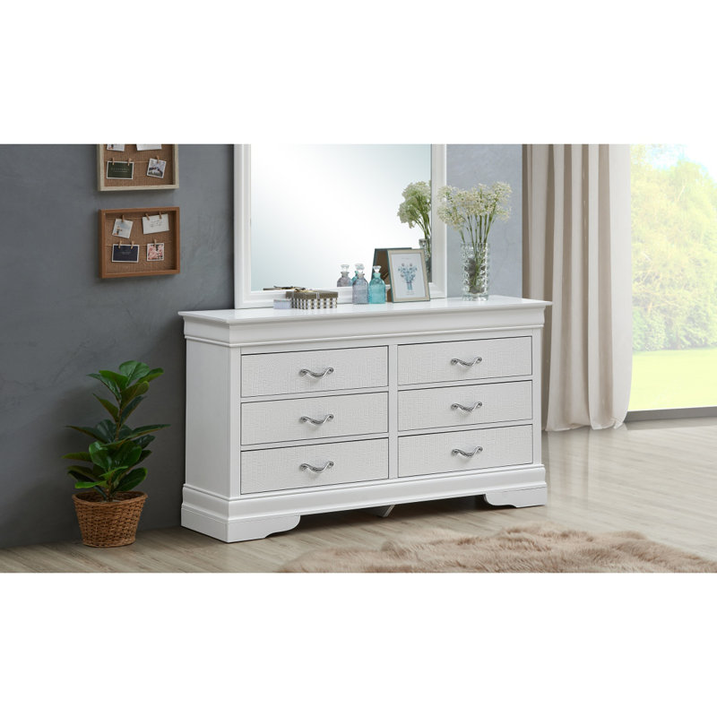 Commode Glana Furniture Lorana G6500-D, Blanc