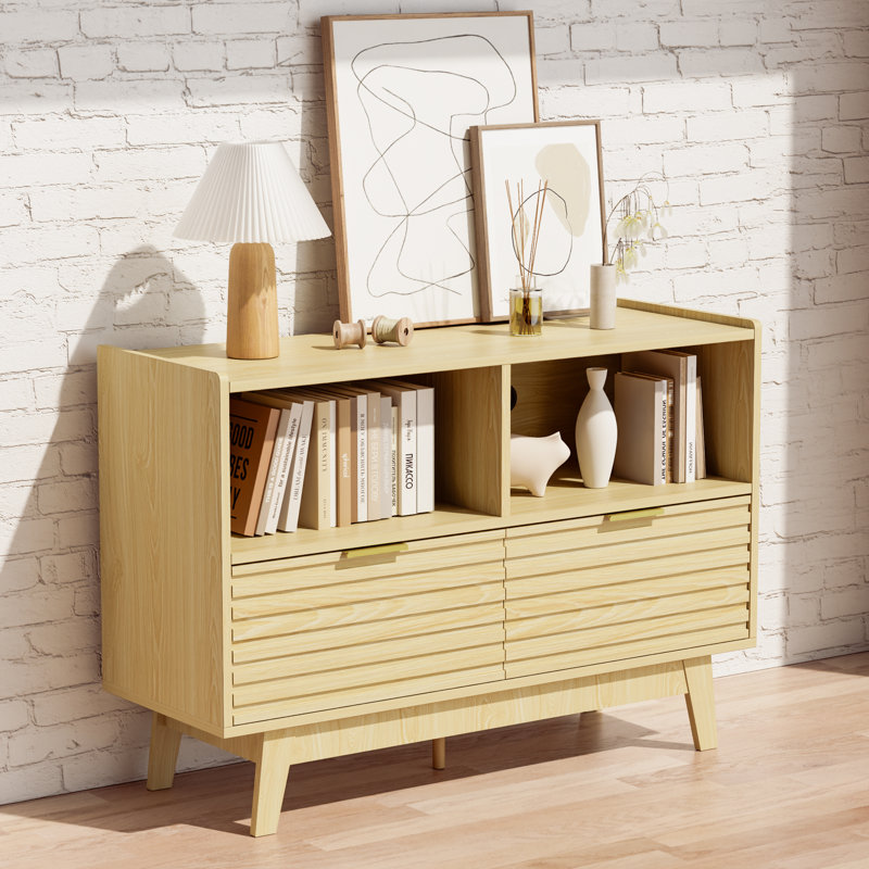 Accent Sideboard Buffet Cabinet With Doors & Shelves