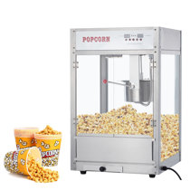 Great Northern 4 oz. Blue Big Bambino Popcorn Machine with 12 All-in-One Popcorn Packs