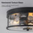 3-Light Clear Hammered Glass Flush Mount