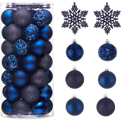 Ensemble de décorations d'arbre de Noël pour décoration d'Halloween d'automne, boules de Noël incassables en vrac de 50 carats, décoration suspendue pour fête de Noël de 2,36 pouces