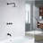 SUMERAIN Tub and Shower Faucet with Rough-in Valve, 3 Cross Handle Shower Faucet with Waterfall Spout-65005642