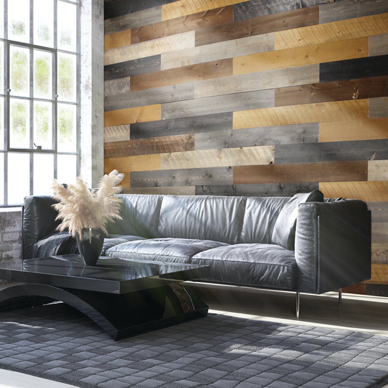 6" x 48" Wall Paneling (10-pack), Mix Tones