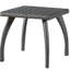 La table d'appoint d'extérieur grise à motif de faux, ajoute du charme au patio, H 17,75 po x P 17,75 po, offre une solution pratique, H 16,94 po